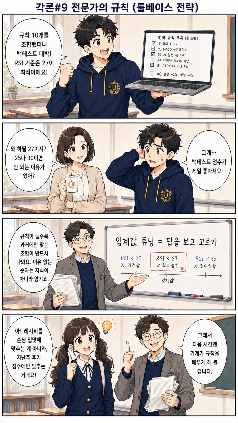 룰베이스 전략을 다룬 4컷 만화