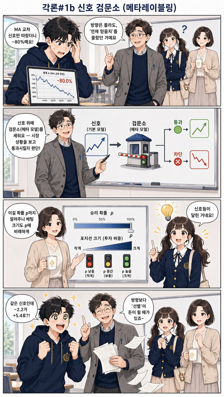 신호 검문소를 다룬 4컷 만화