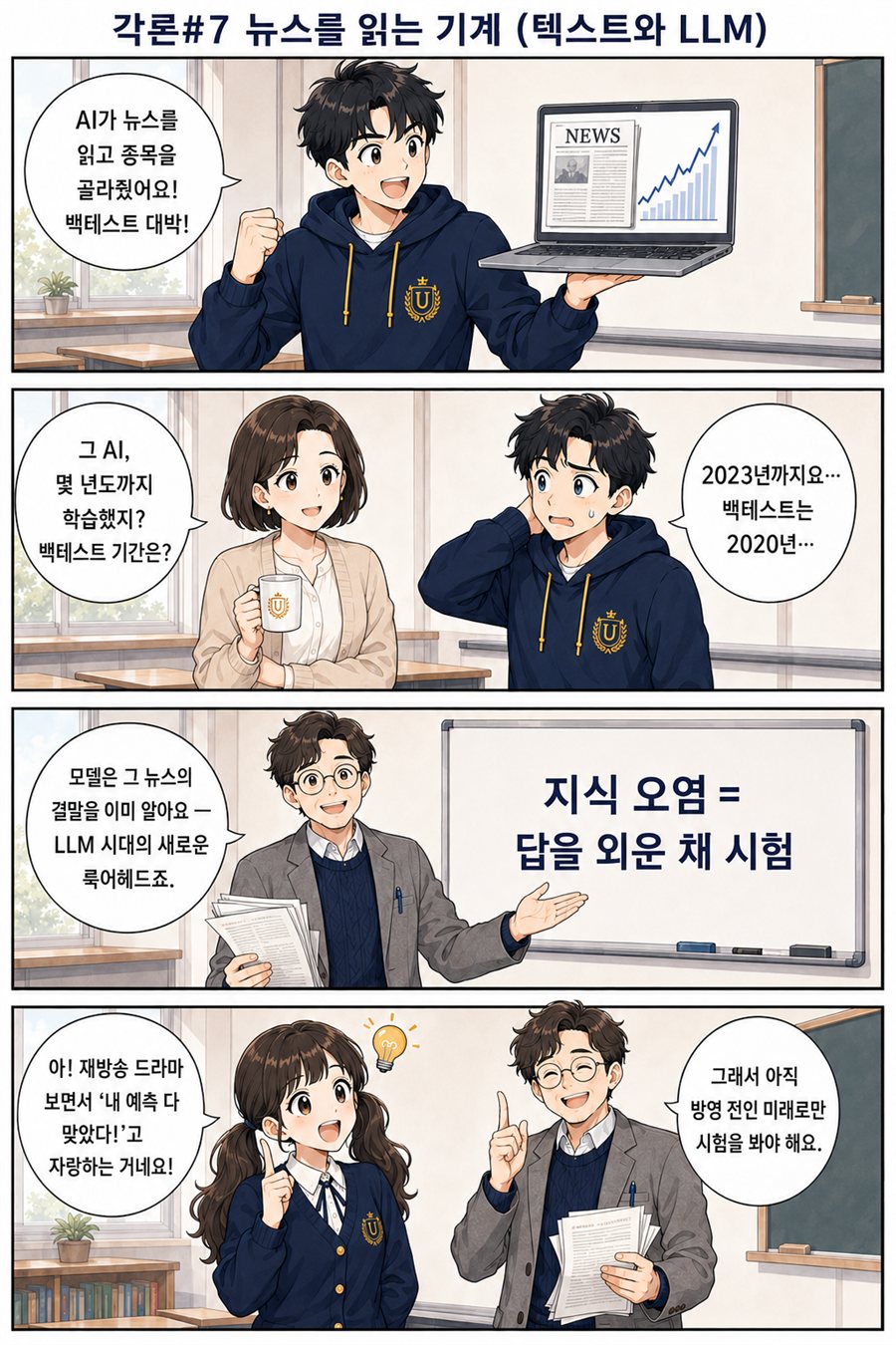 뉴스를 읽는 기계를 다룬 4컷 만화